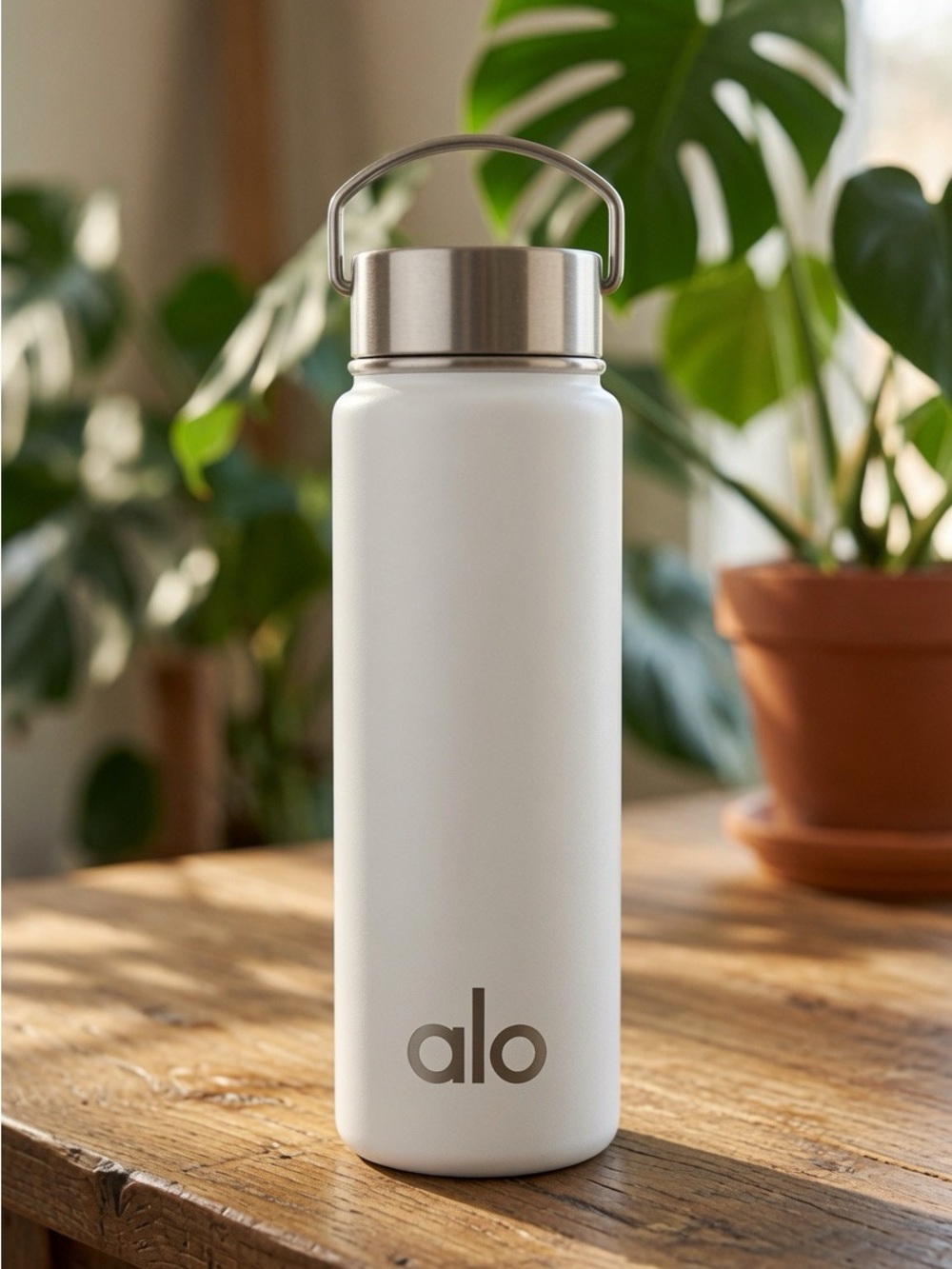 Alo Stainless Steel Insulated Bottle - White